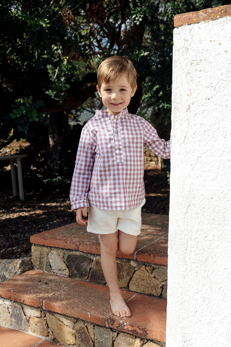 White Denim Bermuda Shorts