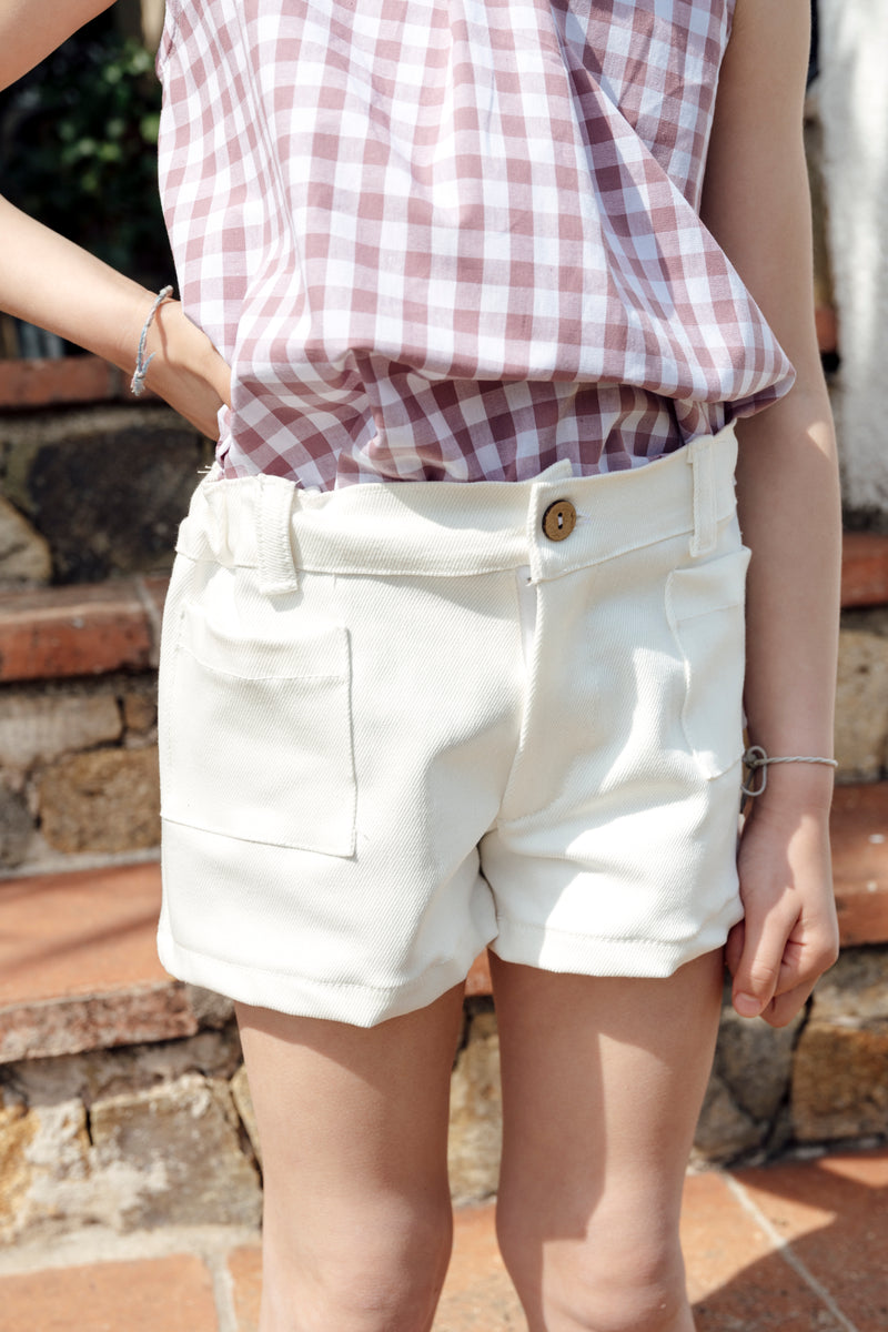 Short Denim Blanco