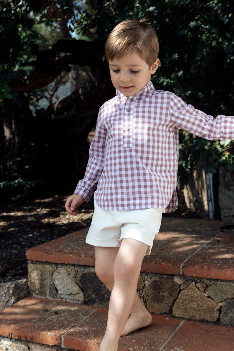 White Denim Bermuda Shorts