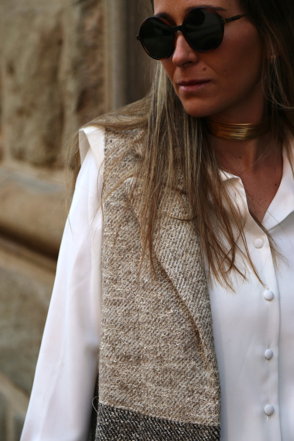 Marta Bicolor Cloth Vest