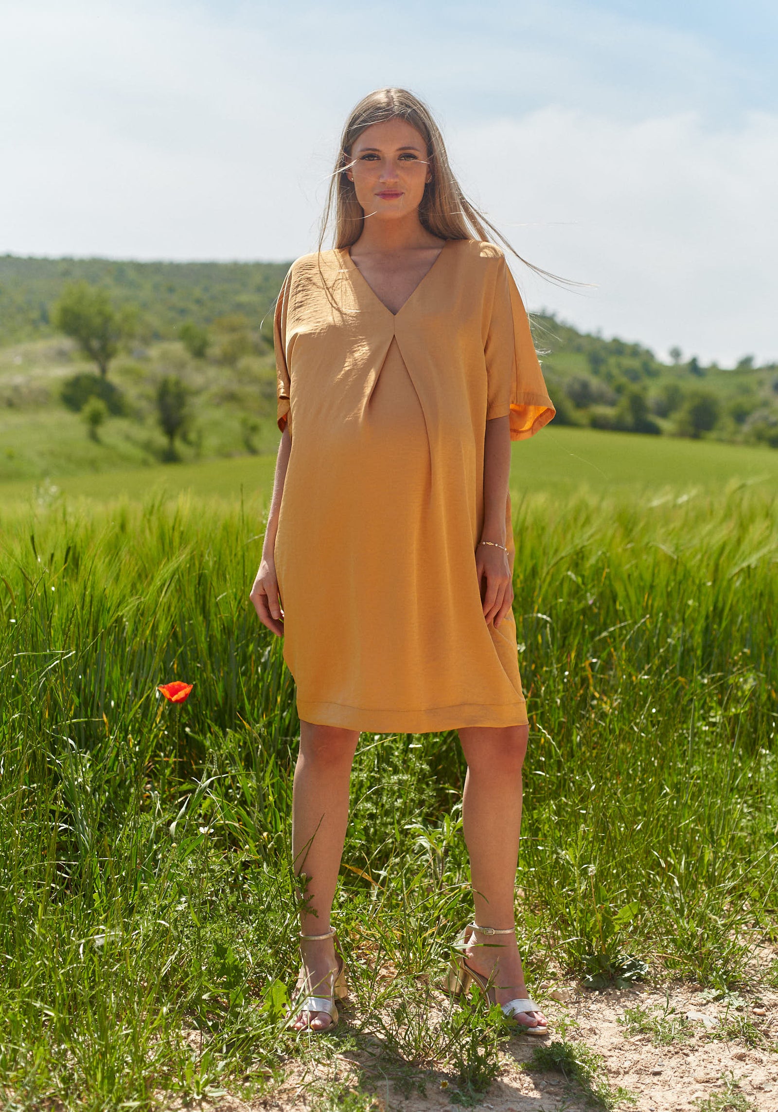 Vestido Cerceda Mostaza