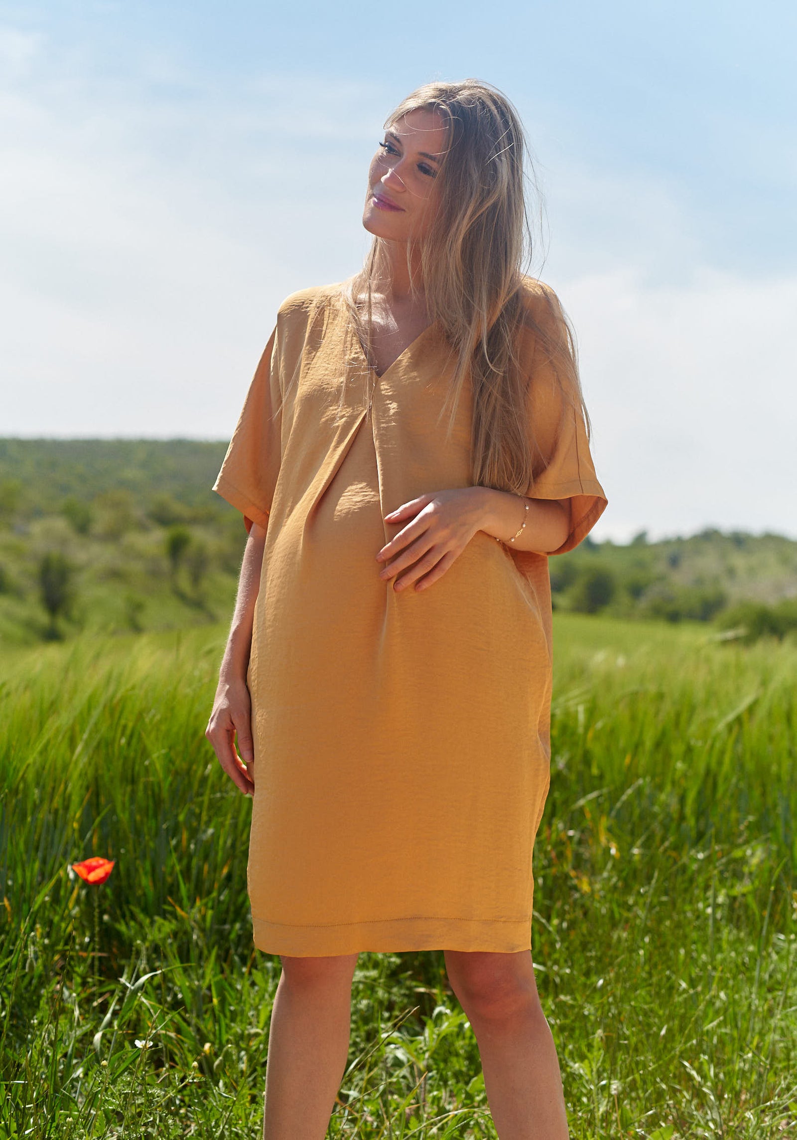 Vestido Cerceda Mostaza