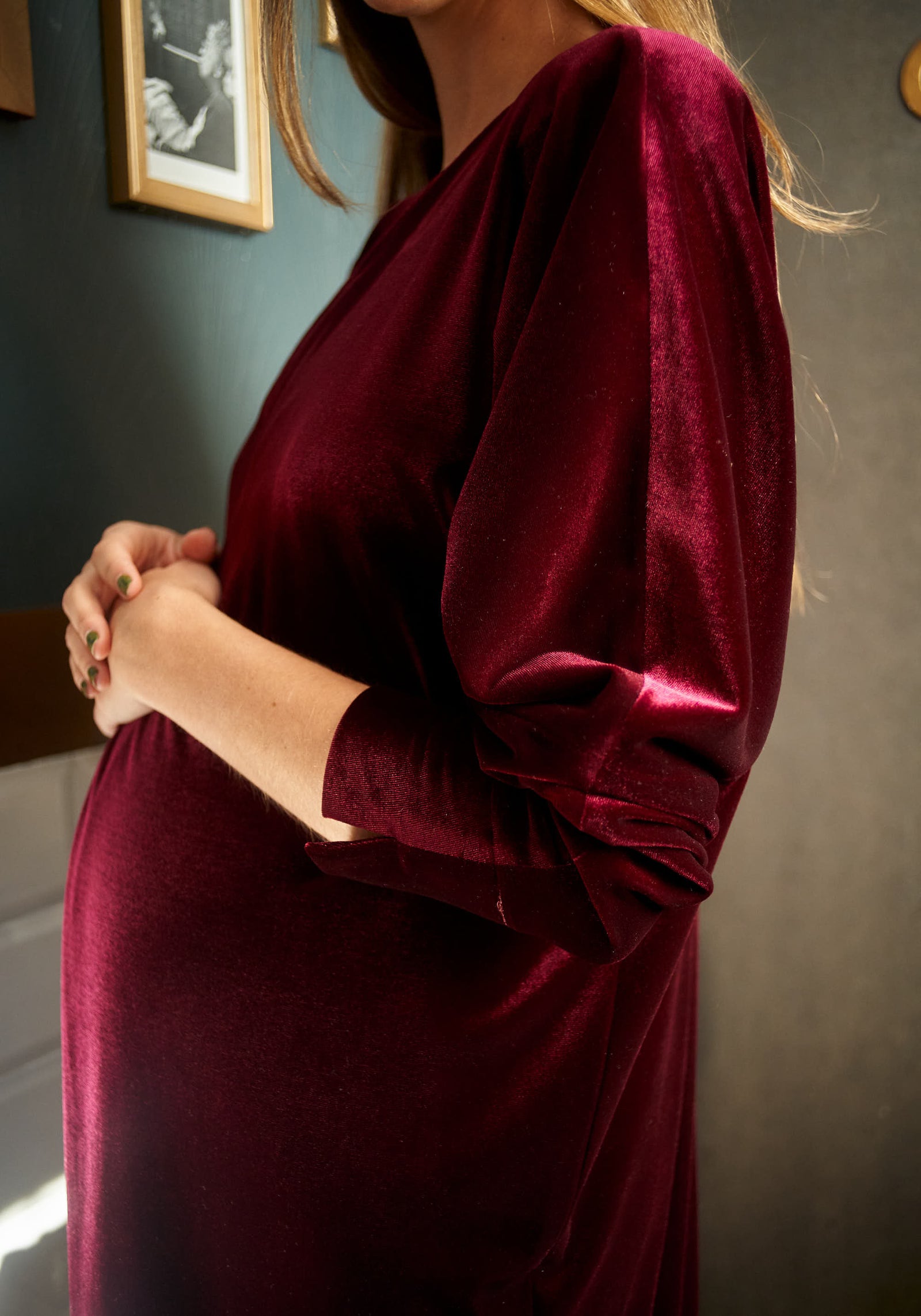 Vestido Carlota Terciopelo Granate
