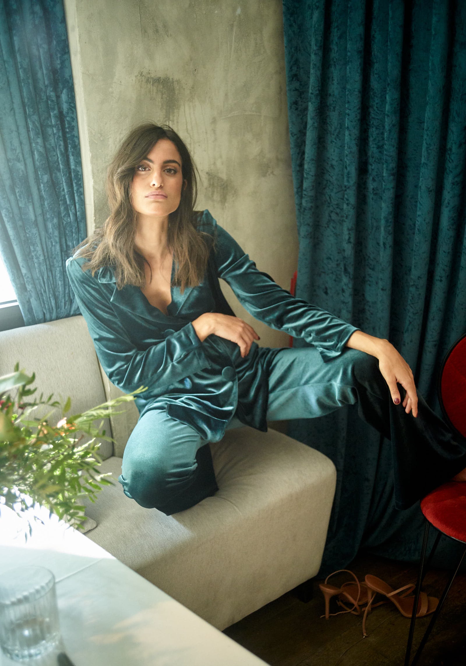 Look Izar Terciopelo Verde