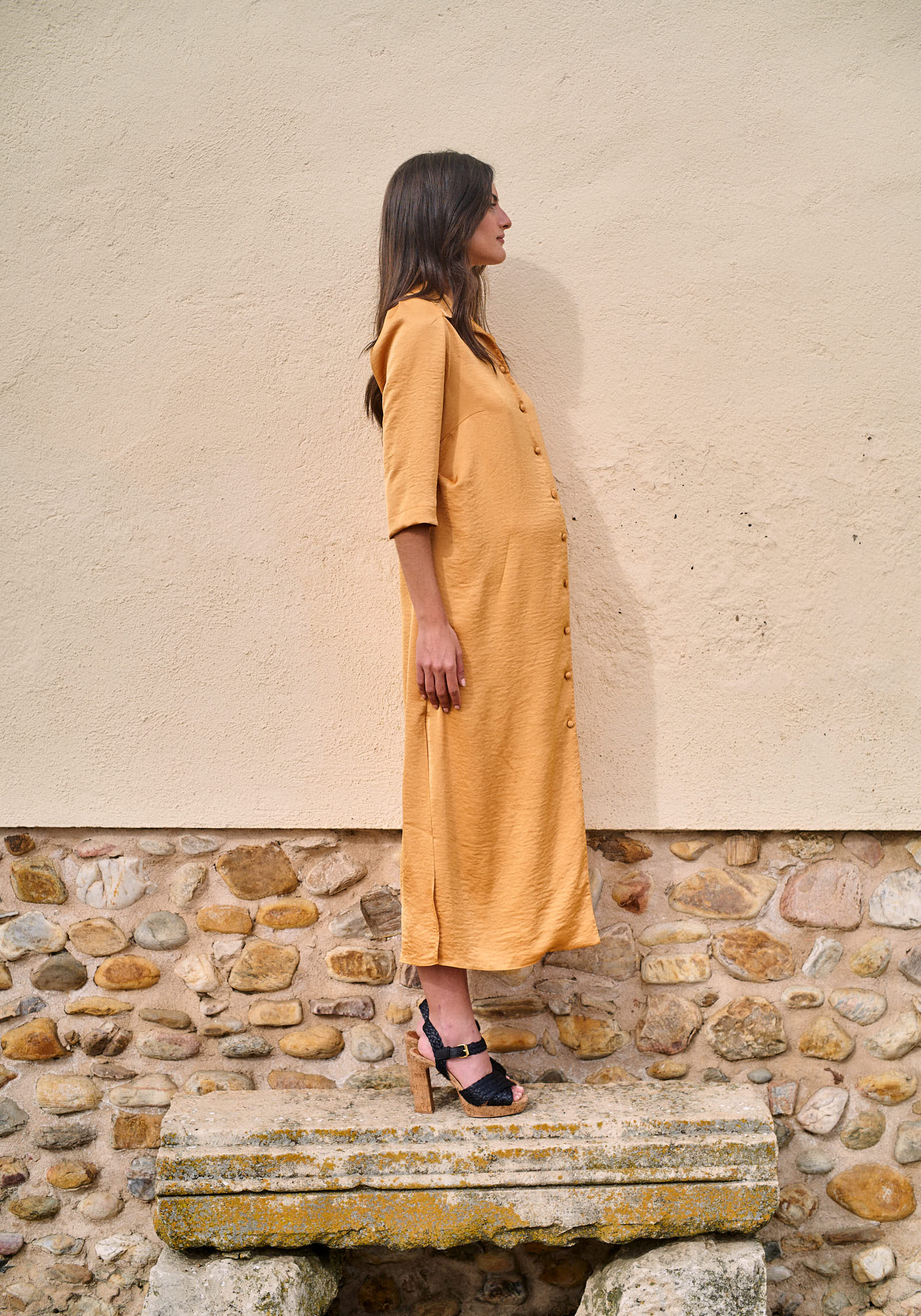 Vestido Laredo Mostaza