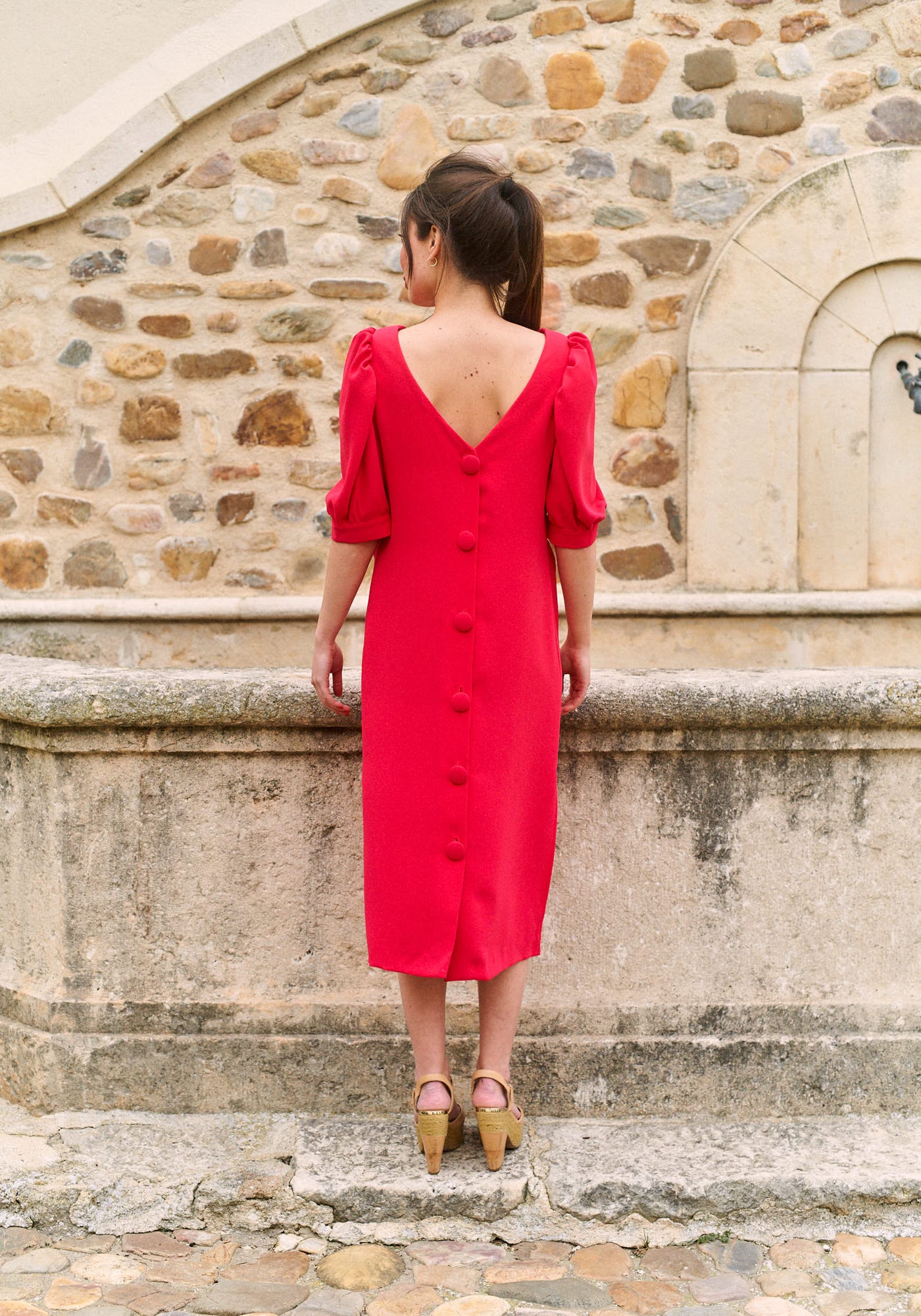 Vestido Portals Frambuesa